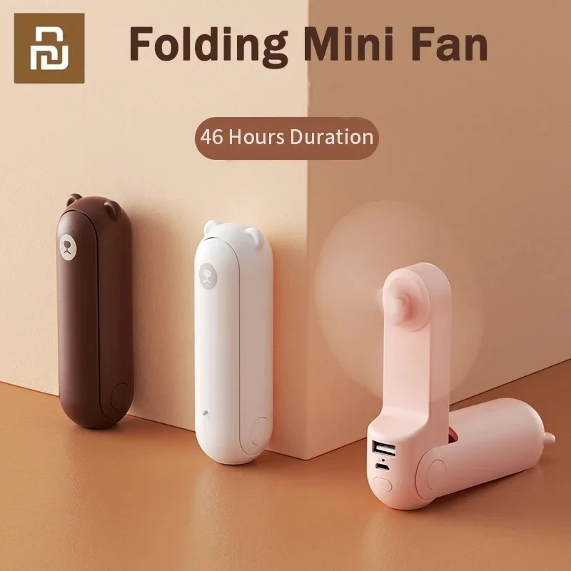 Ручной вентилятор Youpin, мини-вентилятор Ventilador, перезаряжаемый через USB, 4500 мАч, бесшумный воздушный охладитель, портативный вентилятор Mano Ventoinha