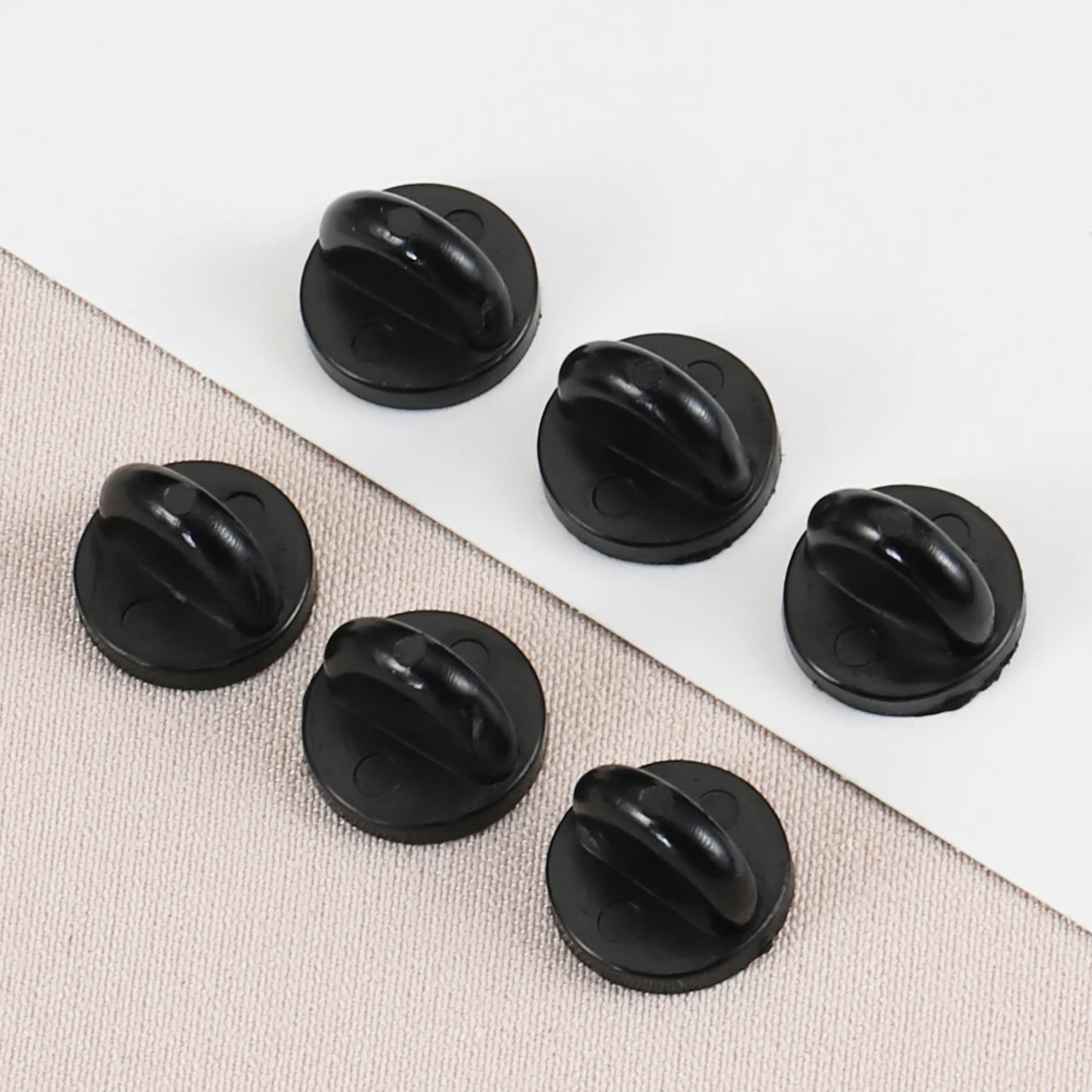 50PCS Black Rubber Pin Backs for Lapel Pins