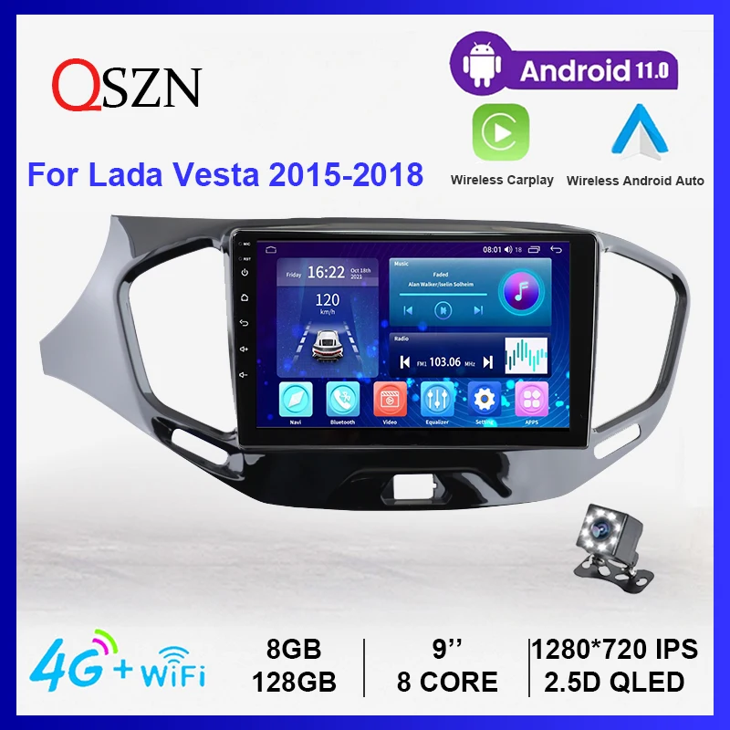 

Car Radio Multimedia Player For LADA Vesta 2015-2018 Navigation GPS Android 11 8+128G Split Screen DSP 8 Core Stereo Receiver