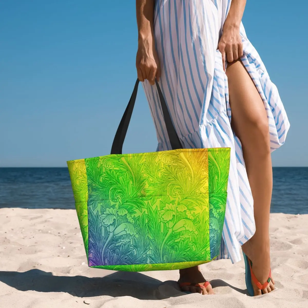 

Пляжная большая сумка Cousin Du Sol от William Morris, спортивная сумка для спортзала, йоги, большая большая сумка, женская дорожная сумка, сумка для фитнеса