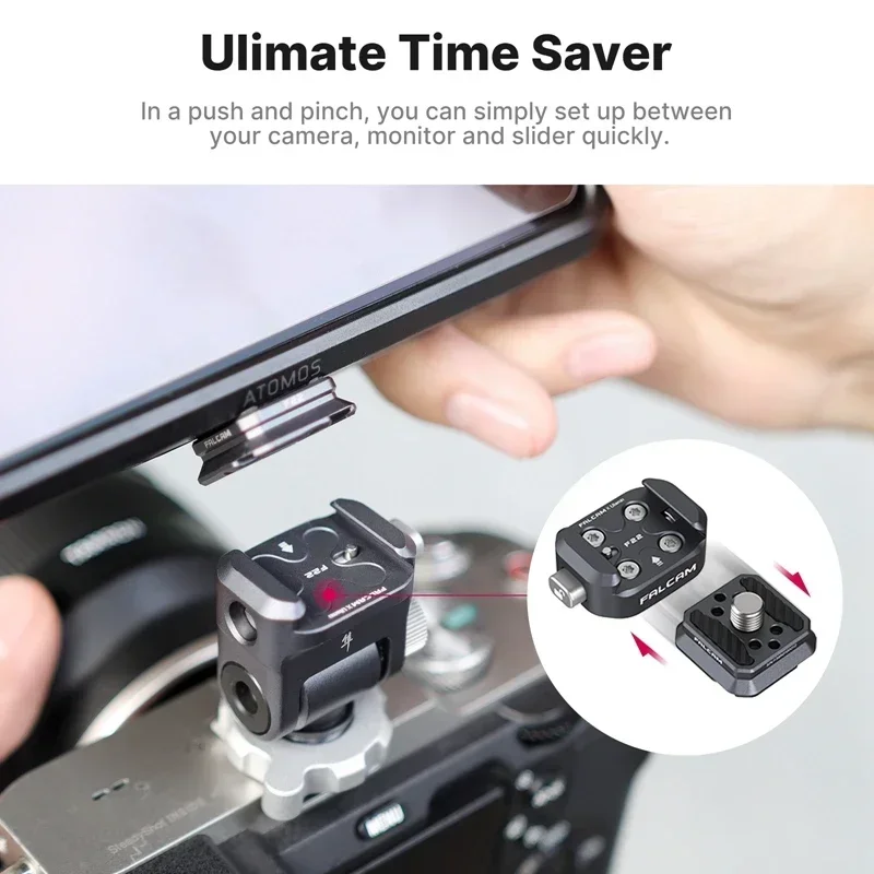 FALCAM F22 كاميرا قفص أرنب تركيب سريع المزدوج رئيس 2D Gimbal عدة التوسع العالمي الملحقات المعدنية 2541 2543 دائم #5