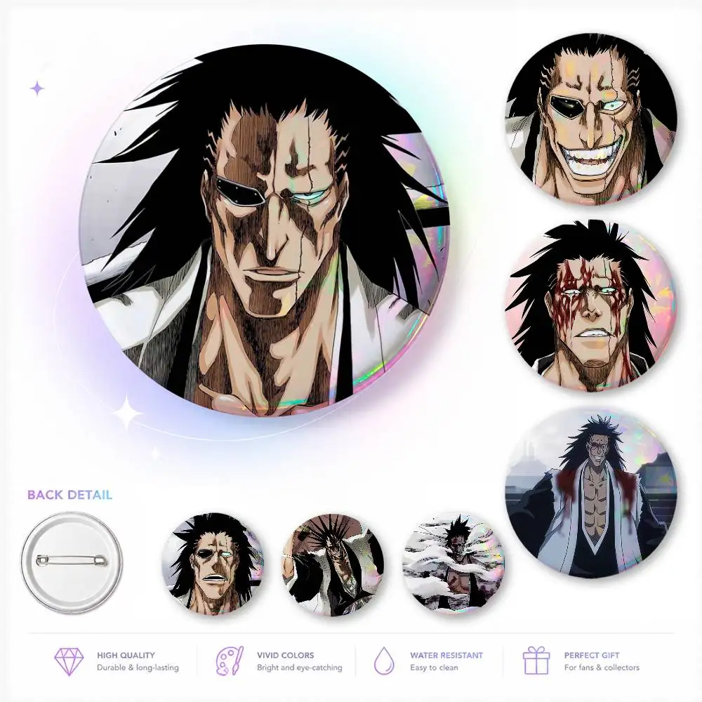 Z-araki K-enpachi Anime round badges, brooches, clothing accessories, birthday gifts, anime conventions