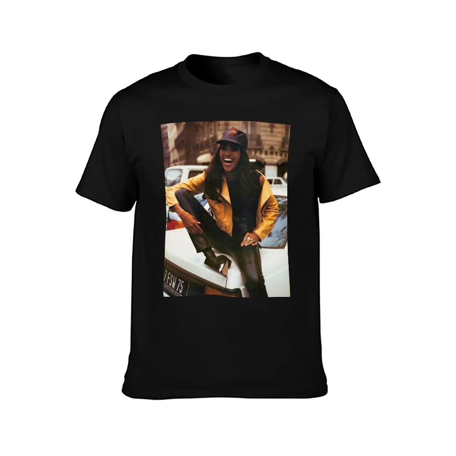 Naomi Campbell : Laughter T-Shirt Anti-Fade Casual Tee Shirt