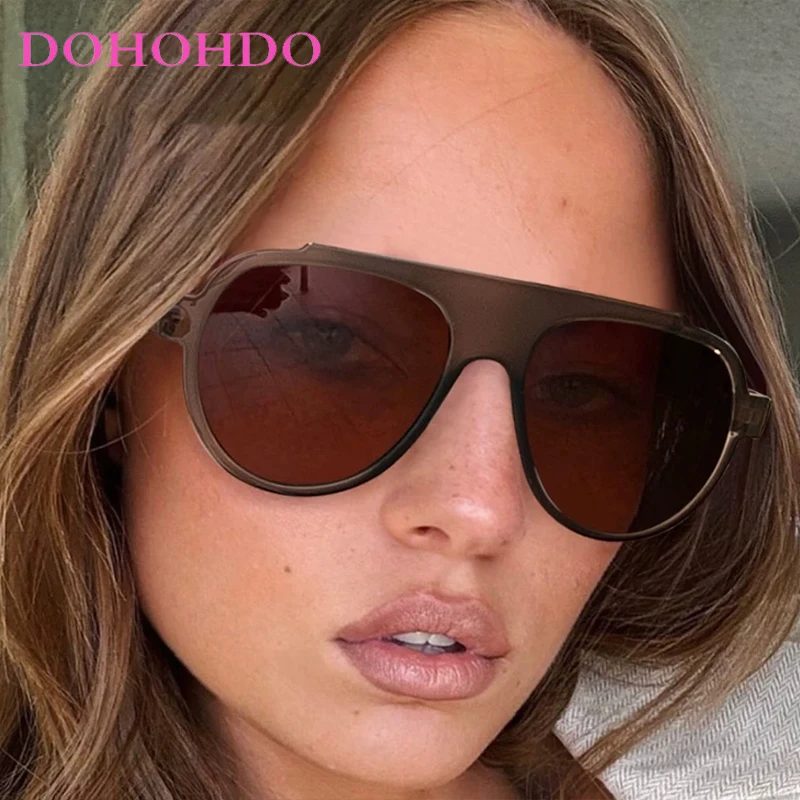 

Vintage Pilot Oversized Women's Sunglasses New Luxury Designer Men Sun Glasses Outdoor Sports Drive Punk Shades UV400 Unisex