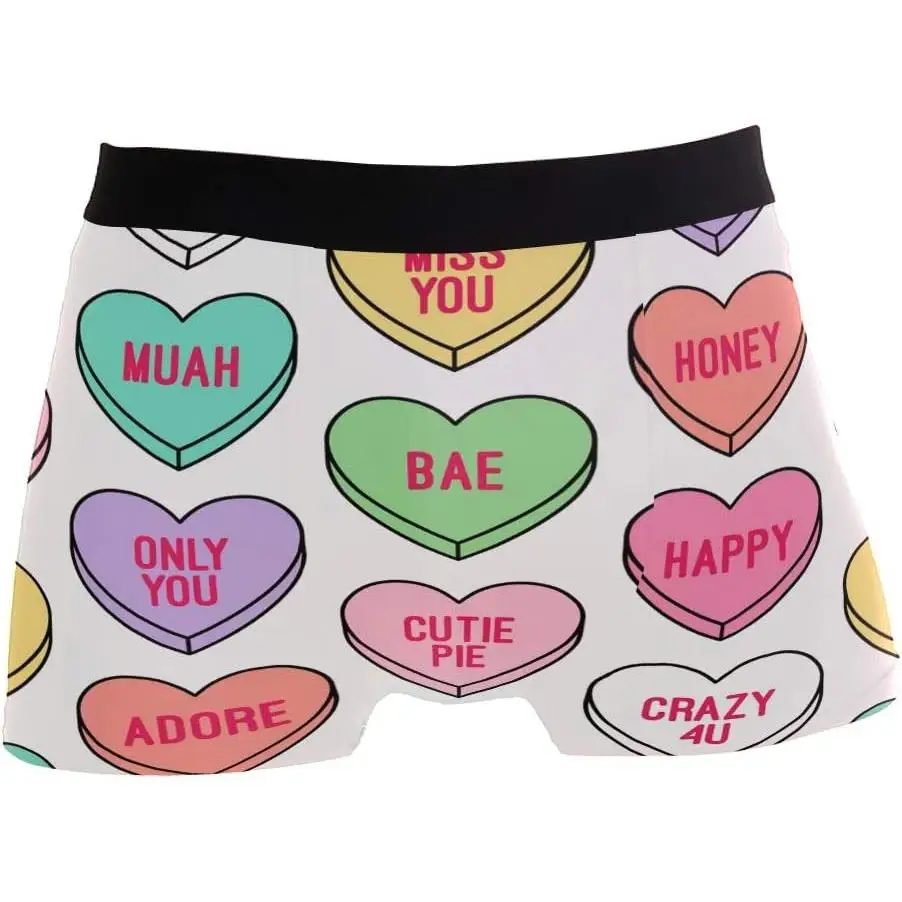 

Love Mens Boxer Briefs Underwear Breathable Stretch Boxer Trunk with Pouch S-XXL Men's Underwear with Moisture-Wicking Fabric