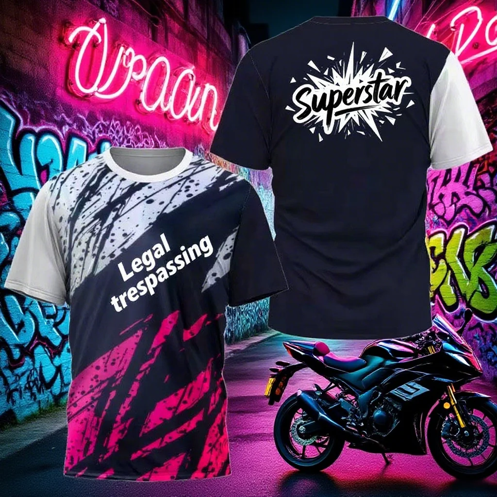 

2025 New Men's T-shirt Quick Drying and Fast Descent T-shirt Motorcycle Riding Racing Suit Comprehensive Training T-shirt