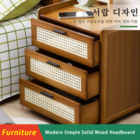 Modern Simple Solid Wood Nightstand with Drawers Dresser for Bedroom Bedside Furniture Bedroom Living Room Nightstand