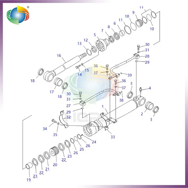 

707-99-44380 7079944380 КОМПЛЕКТ СЛУШИНИЯ ЦИЛИНДРА ВАЖЕЛЯ ДЛЯ ЭКСКАВАТОРА KOMATSU PC128US-2 PC138US-2 PC138US-2E PC138USLC-2