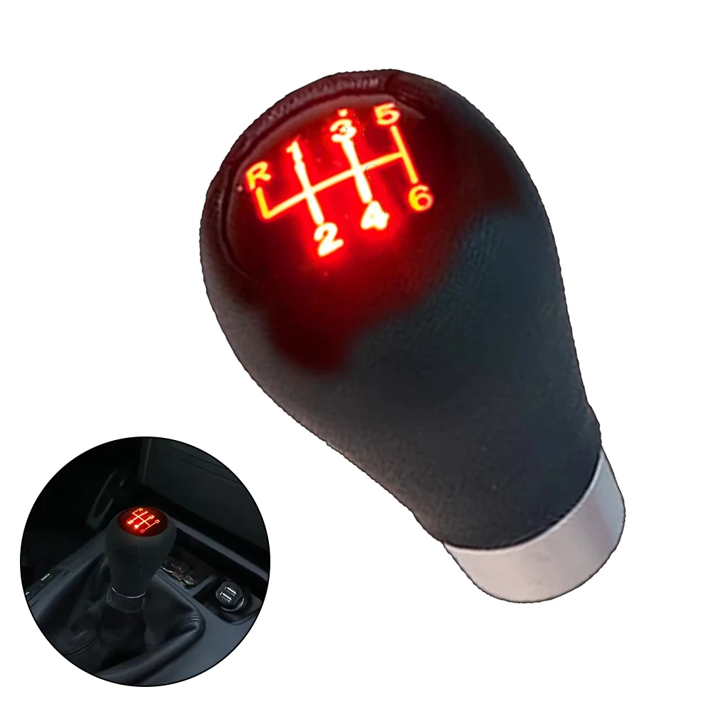 6 Speed Gear Knob Car Shift Knob Car Interior Upgrade Anti-corrosion Compact Size Stylish Automotive Gear Knob