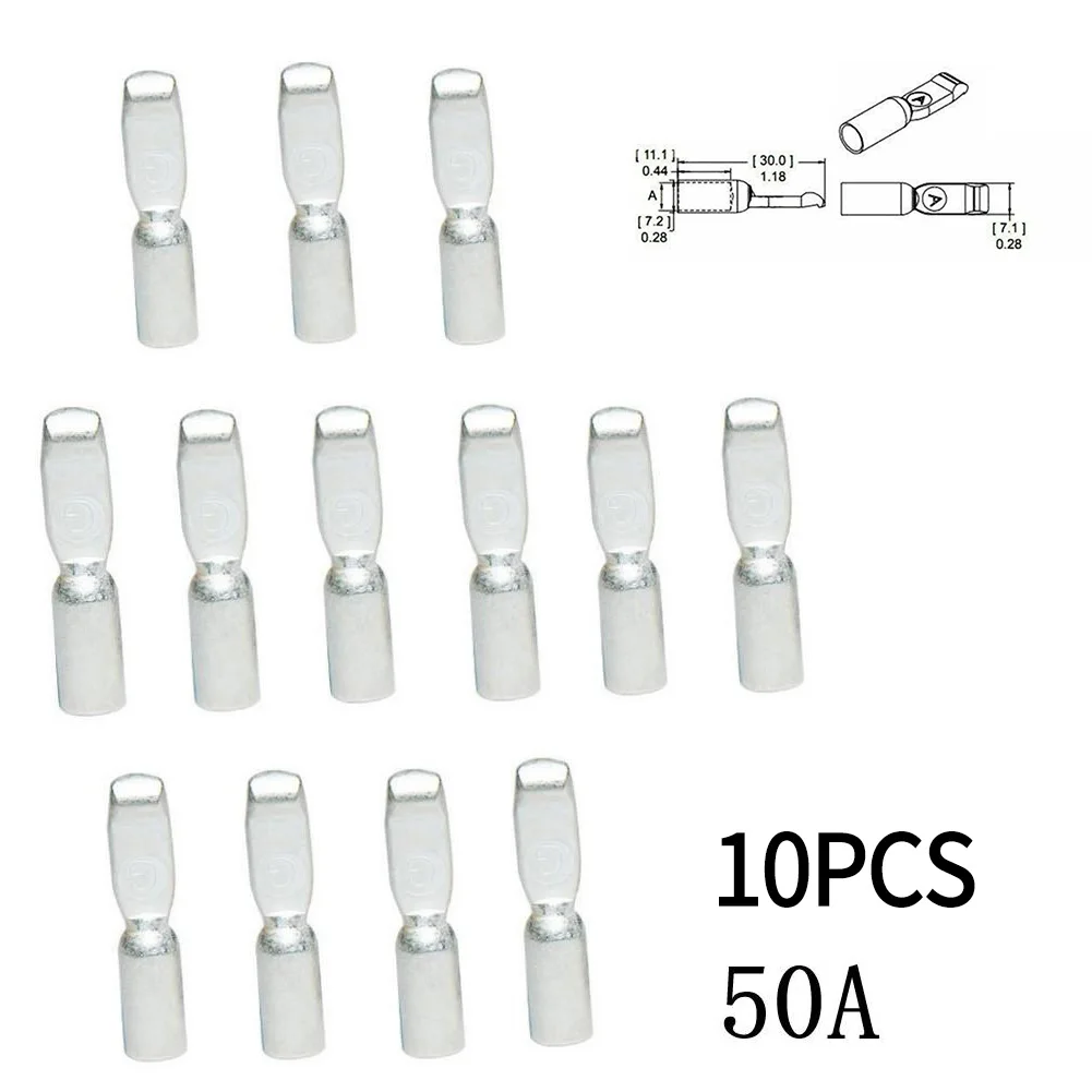 Terminale del cavo da 10 pezzi per Anderson Plug contatti pin terminali terminali terminali 50A connettori 12AWG 600V per collegamenti batteria carrelli elevatori