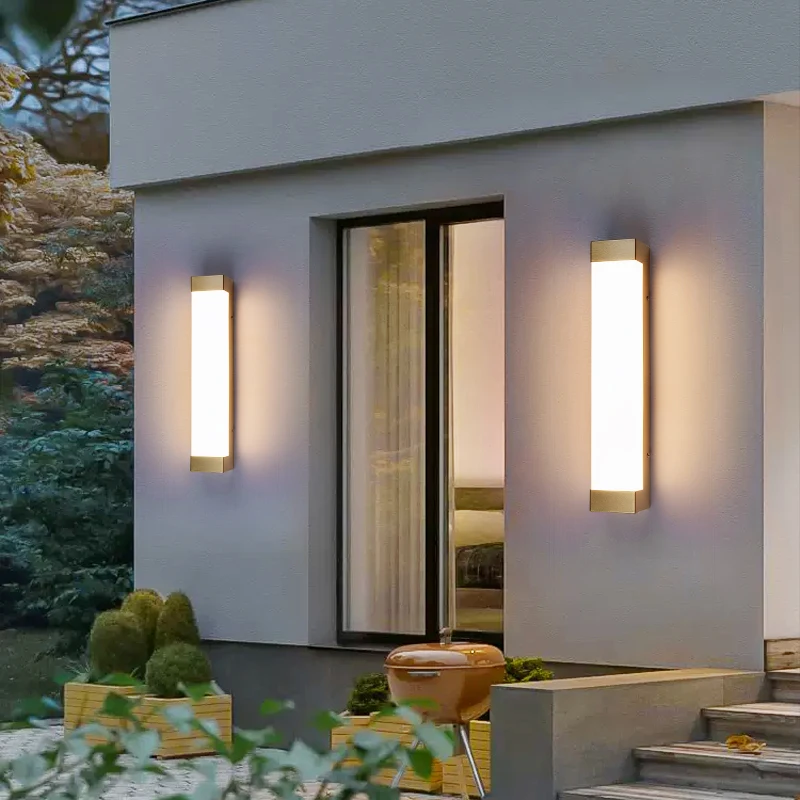 

Outdoor entry villa courtyard aisle waterproof wall lamp outdoor garden strip waterproof lighting wall lamp in front of the gate