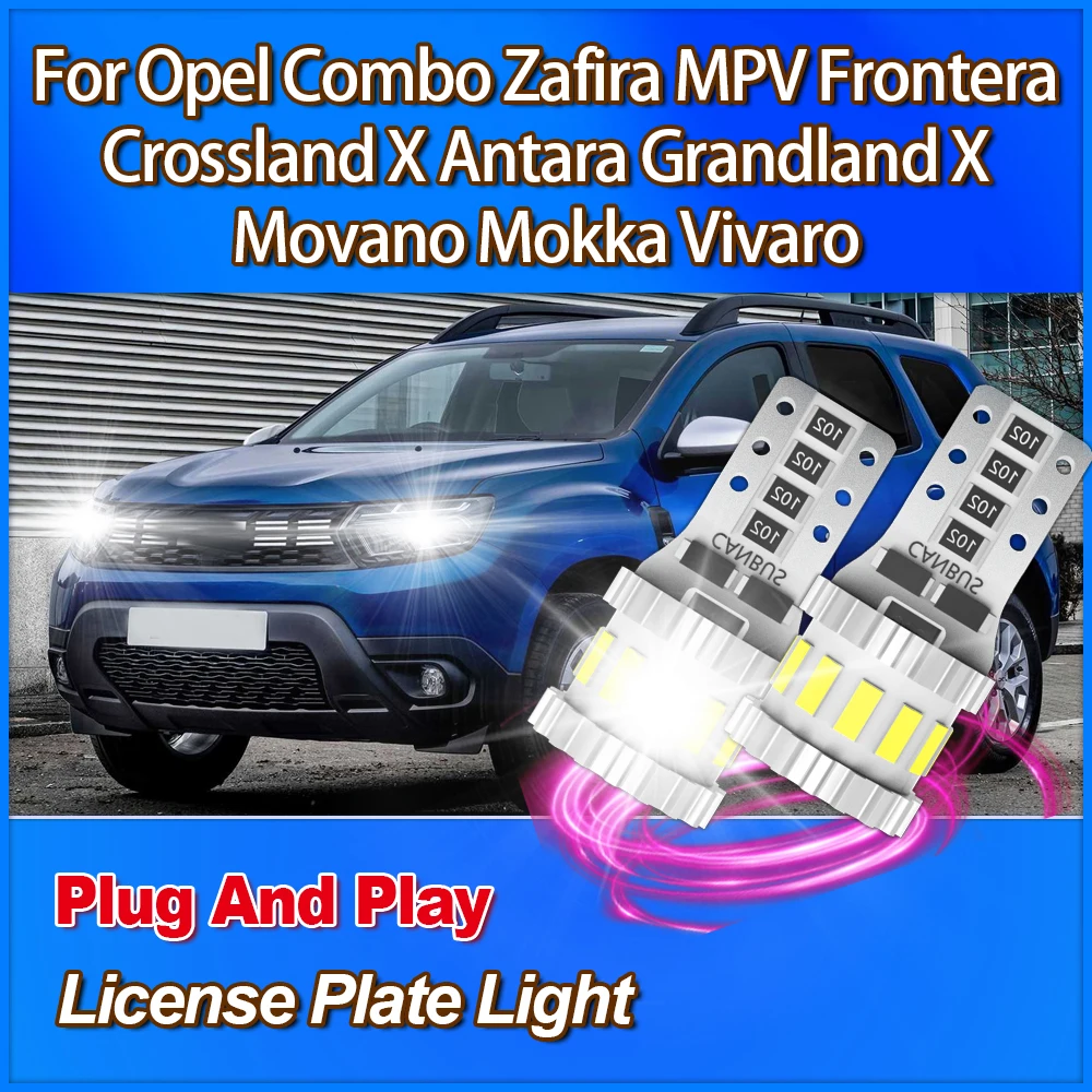 

Canbus T10 W5W License Plate Light Wireles For Opel Combo Zafira MPV Frontera Crossland X Antara Grandland X Movano Mokka Vivaro