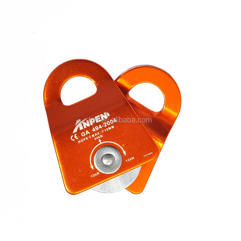 Single Pulley Lightweight Flexible Side Rope Aluminum Fall Protection Size with High Visibility