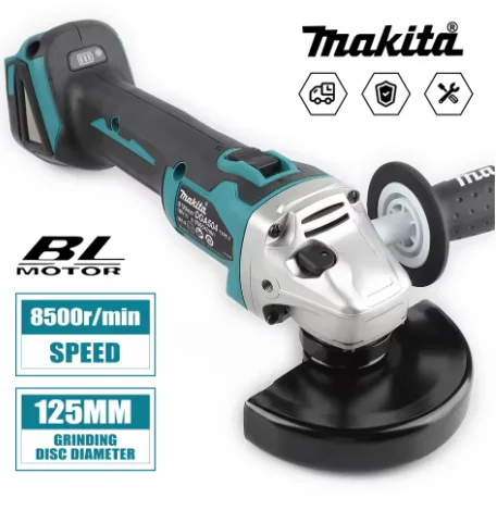 Бесщеточная электрическая угловая шлифовальная машина Makita DGA404Z 125 мм, высокомощная, литий-ионная, аккумуляторная, для резки и полировки
