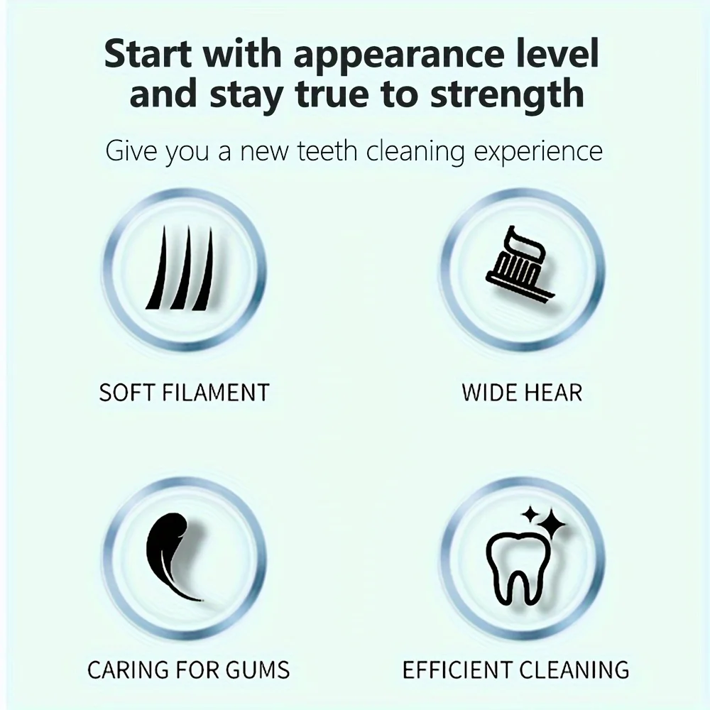 Nano Bristle Toothbrush Home Advanced Medium Bristle Wide Head Cleaning and Gingival Protection Toothbrush 1Pcs Random Color