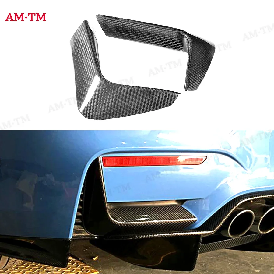 

Для BMW M3 M4 F80 M4 F82 F83: угловые накладки из карбона на задний бампер, сплиттер, накладки на уголки, обвес, тюнинг кузова