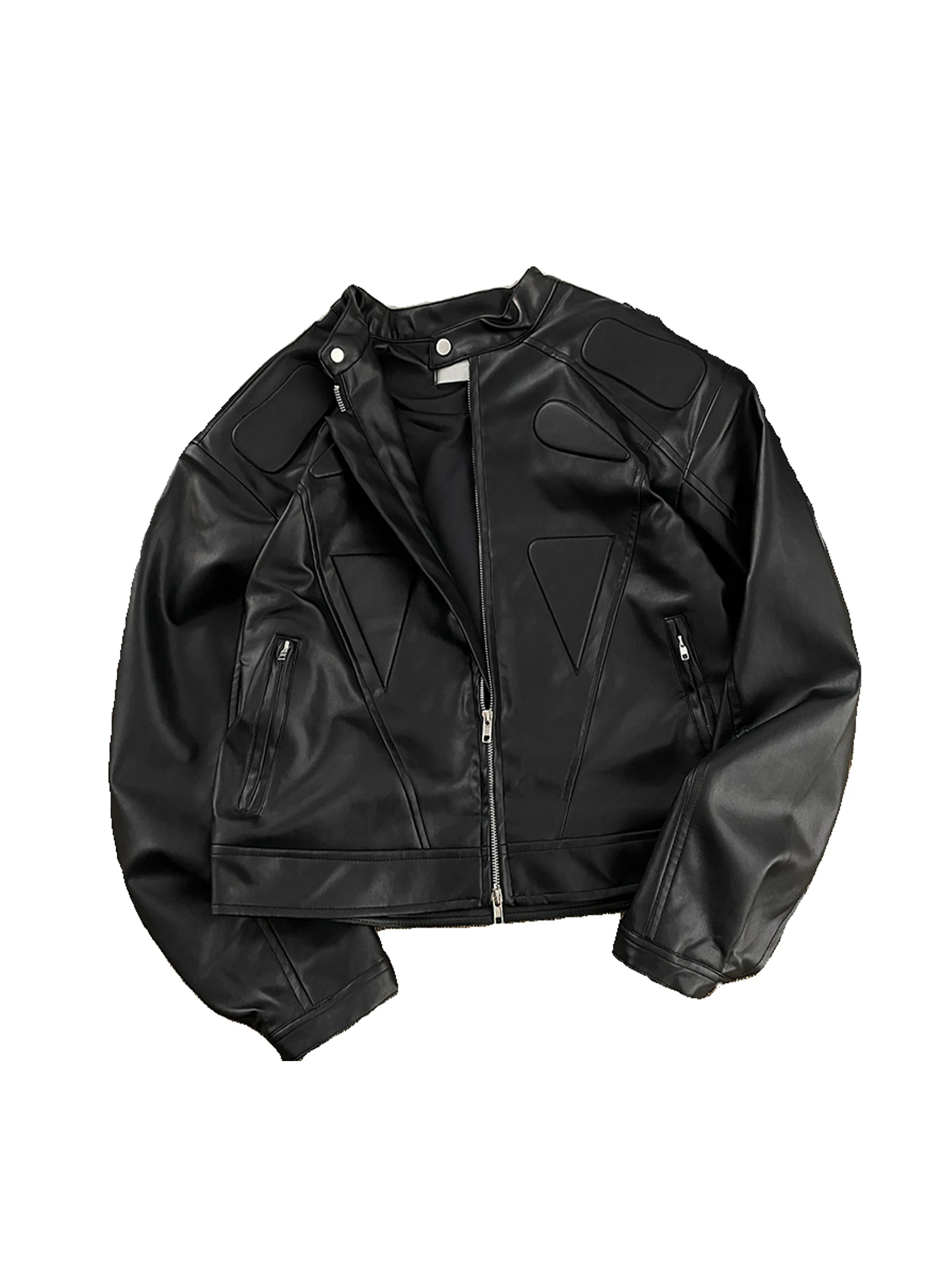 Mulheres preto gótico emo jaqueta de couro do plutônio motocicleta casaco recortado vintage oversize mustang jaqueta outerwear 2000s roupas outono