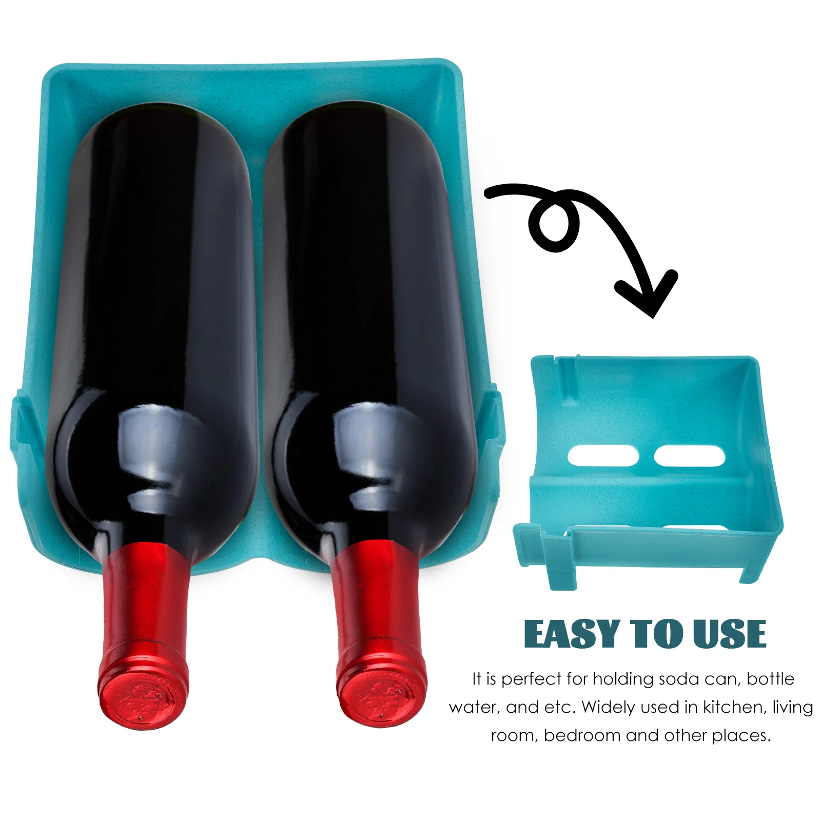 

Drink Rack Storage Box Beverage Organizer for Fridge Can Holder Refrigerator Bottle