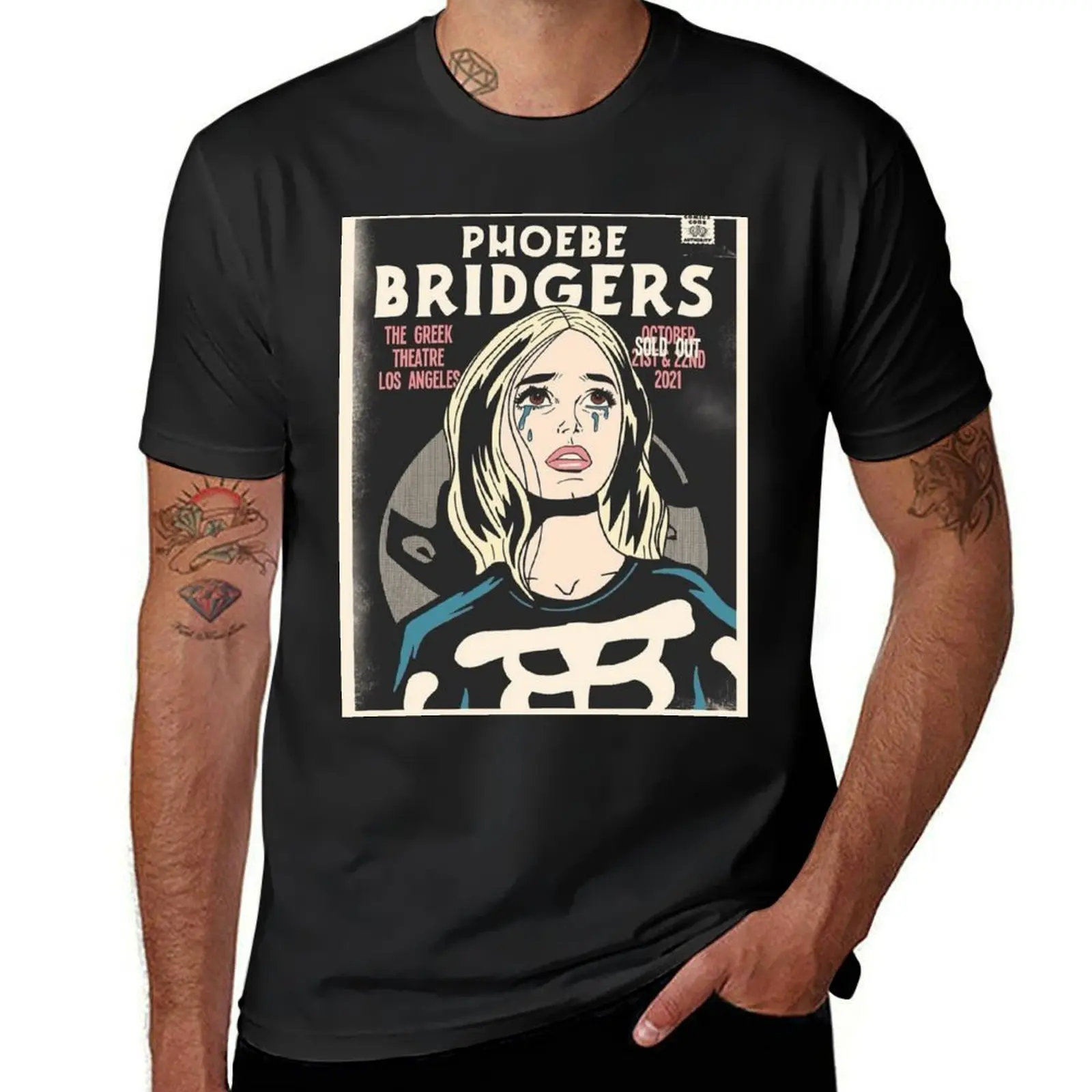 #phoebe bridgers crying T-Shirt kawaii clothes graphics blacks funny t shirts for men