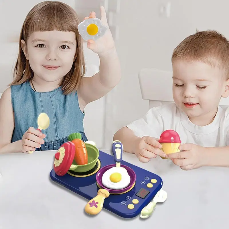 

Kids Kitchen Playset Play Kitchen Kit Cooking Toys With Sound And Light Interactive Realistic Educational Tool For Children Boys