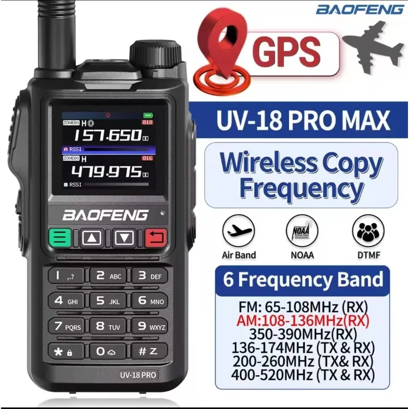 

BAOFENG UV-18 pro Walkie-talkie Frequency One-click GPS Positioning Outdoor Wireless Handset Digital Walkie Talkie Two Way Radio