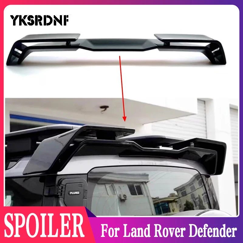 For Land Rover Defender 2020 2021 2022 2023 High Quality ABS Black Rear Trunk Lip Roof Spoiler Splitter Top Wing