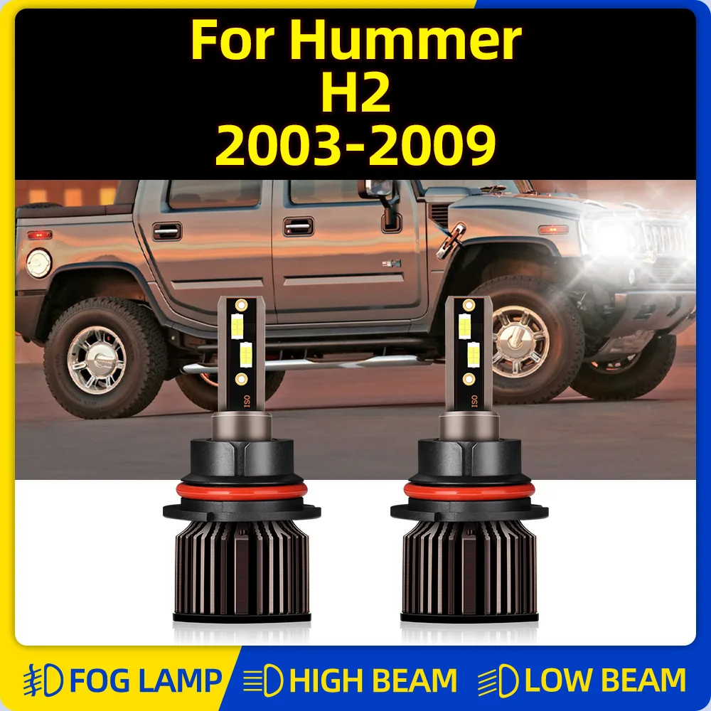 120W LED Car Headlight Bulbs 20000LM CSP Chips Auto Lights 12V 6000K White For Hummer H2 2003 2004 2005 2006 2007 2008 2009