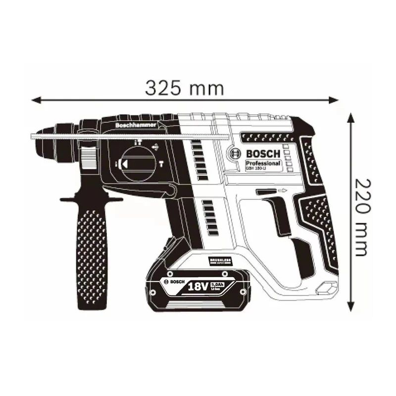 Bosch GBH180-LI Brushless Rotary Hammer Impact Drill 18V Four Pit Lithium Charged Electric Hammer Power Tool