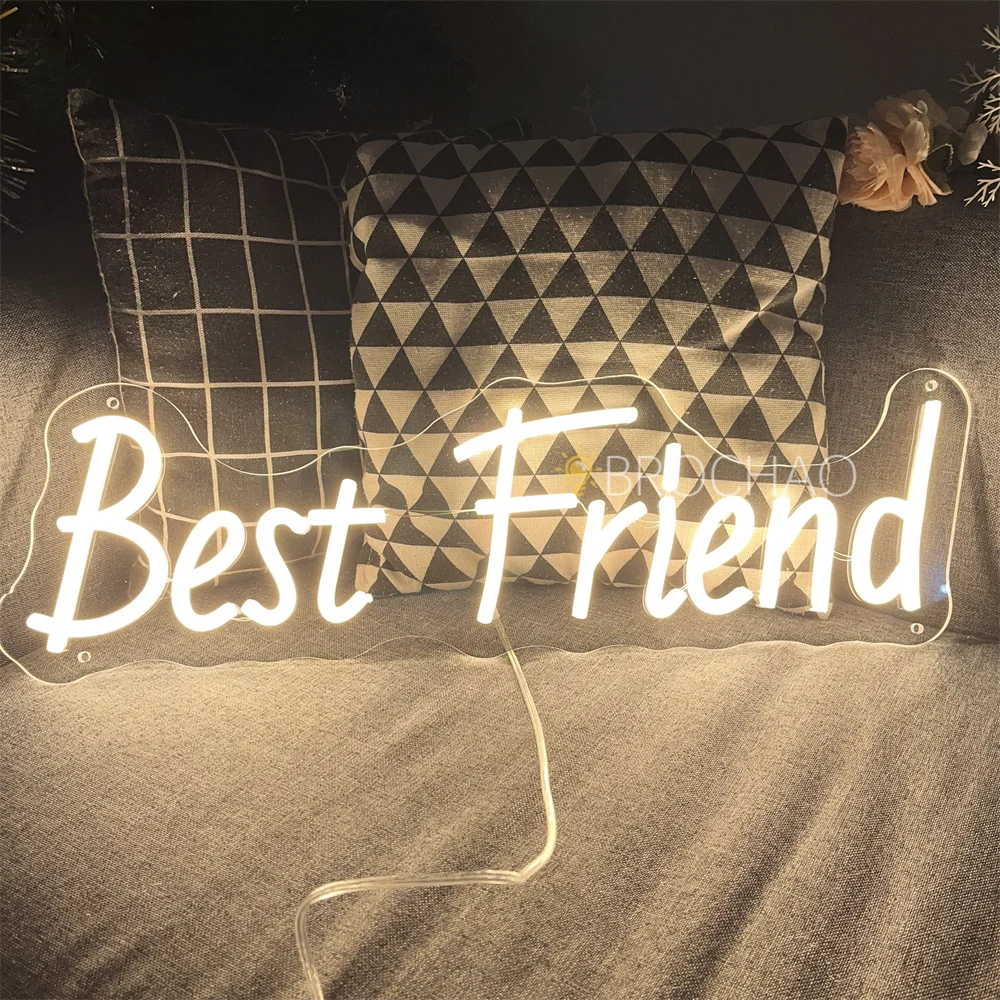 Best Friend LED Neon Sign Light Birthday Party Bar Decoration Neon Lignts Lamps Signs Home Wall Room Decor