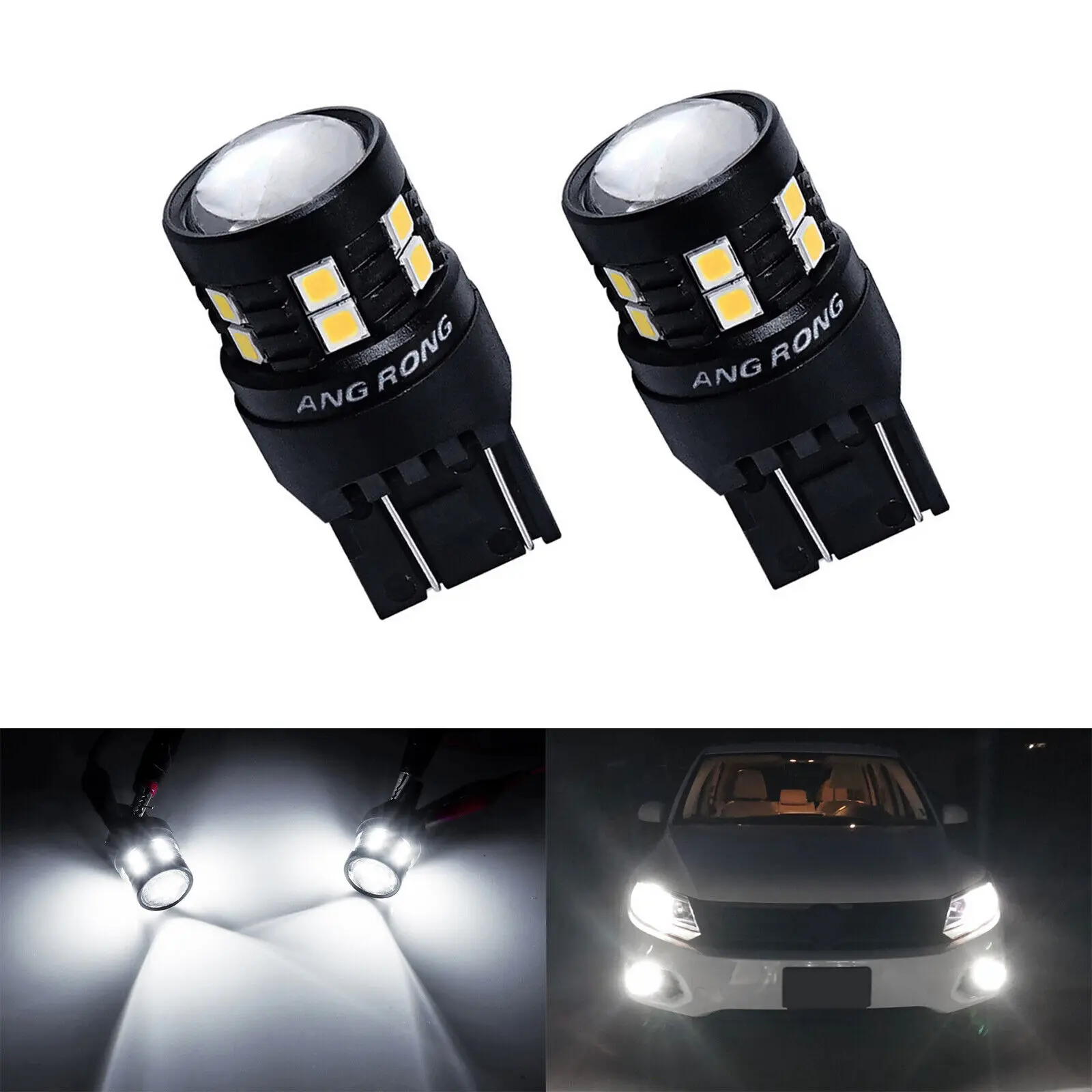 

For Audi A1 8X 2010-14 T20 W21W 7440 7443 15 SMD LED Bulbs Daytime Running Light