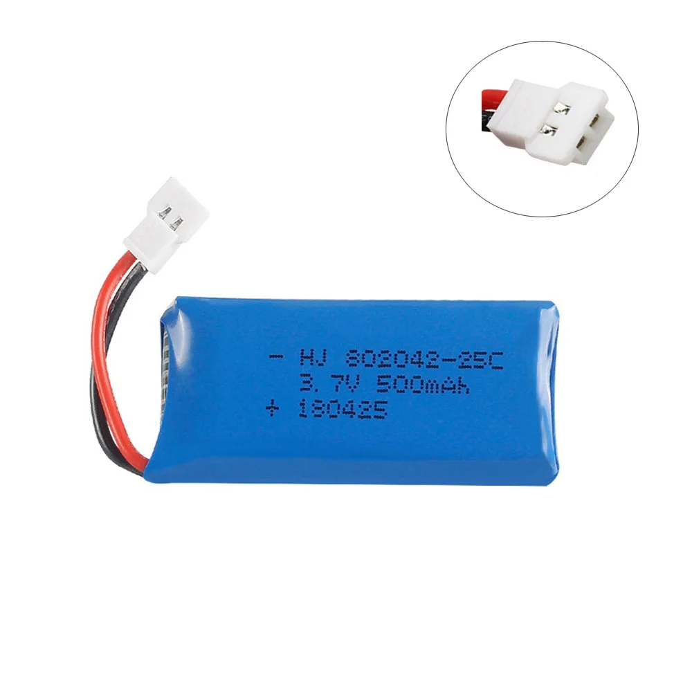 3.7V 500mah Lipo Battery with XH2.54 Plug For Udi U816A U941 U927 H43 wifi818 JXD385 H107 V252 F186 3.7 V 1S lithium battery