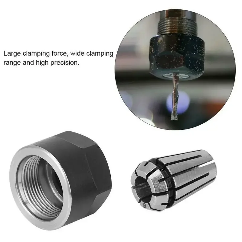 

Chuck Spring Collet Clamping Nuts Drilling Engraving For CNC Milling Machine Spring Steel Wire Tapping Durable