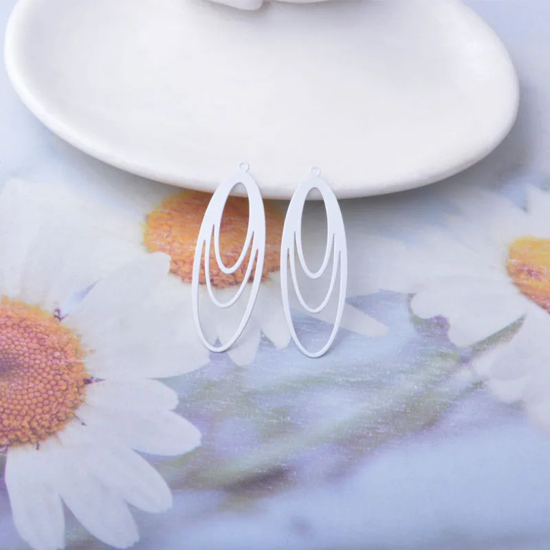 30 Stück AC14607 13*38mm Ovale Anhänger Dünne Anhänger DIY Schmuck Ohrring Zubehör – Detail 9