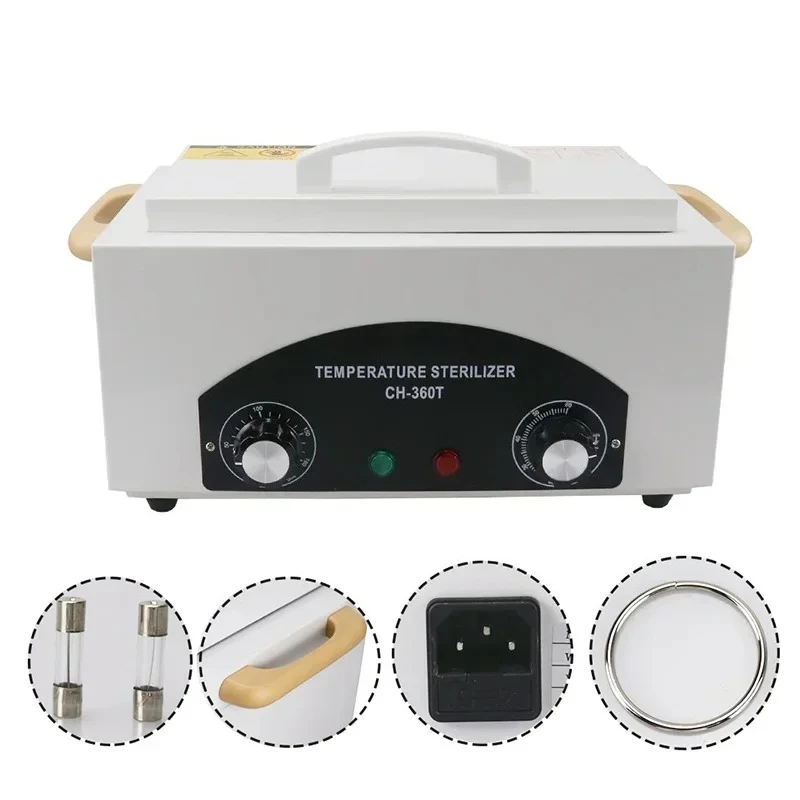 

Electric High Temperature Disinfection Box Dry Heat Sterilizer For Manicure Den-tal Treatment Bea-uty Salon Nail Tools Equipment