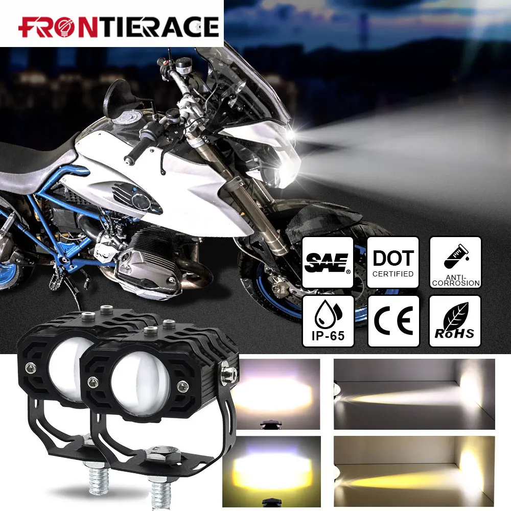 

2PCS Motorcycle Light Mini Spotlights Projector Lens 12V Barra Led Lamp Super Bright Led Moto Explorers for BWM 4x4 Accessories