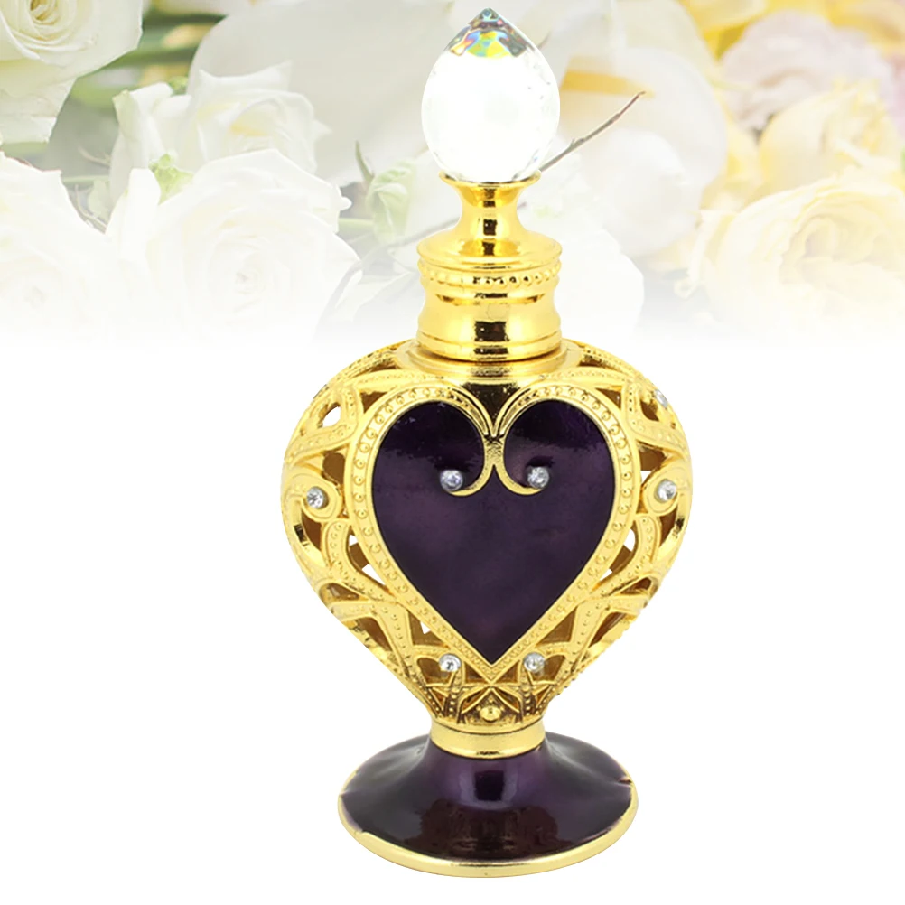 

Essential Oil Bottle Dropper Travel Dispenser Decorative Perfume Bottles Alloy Glass Storage Middle East