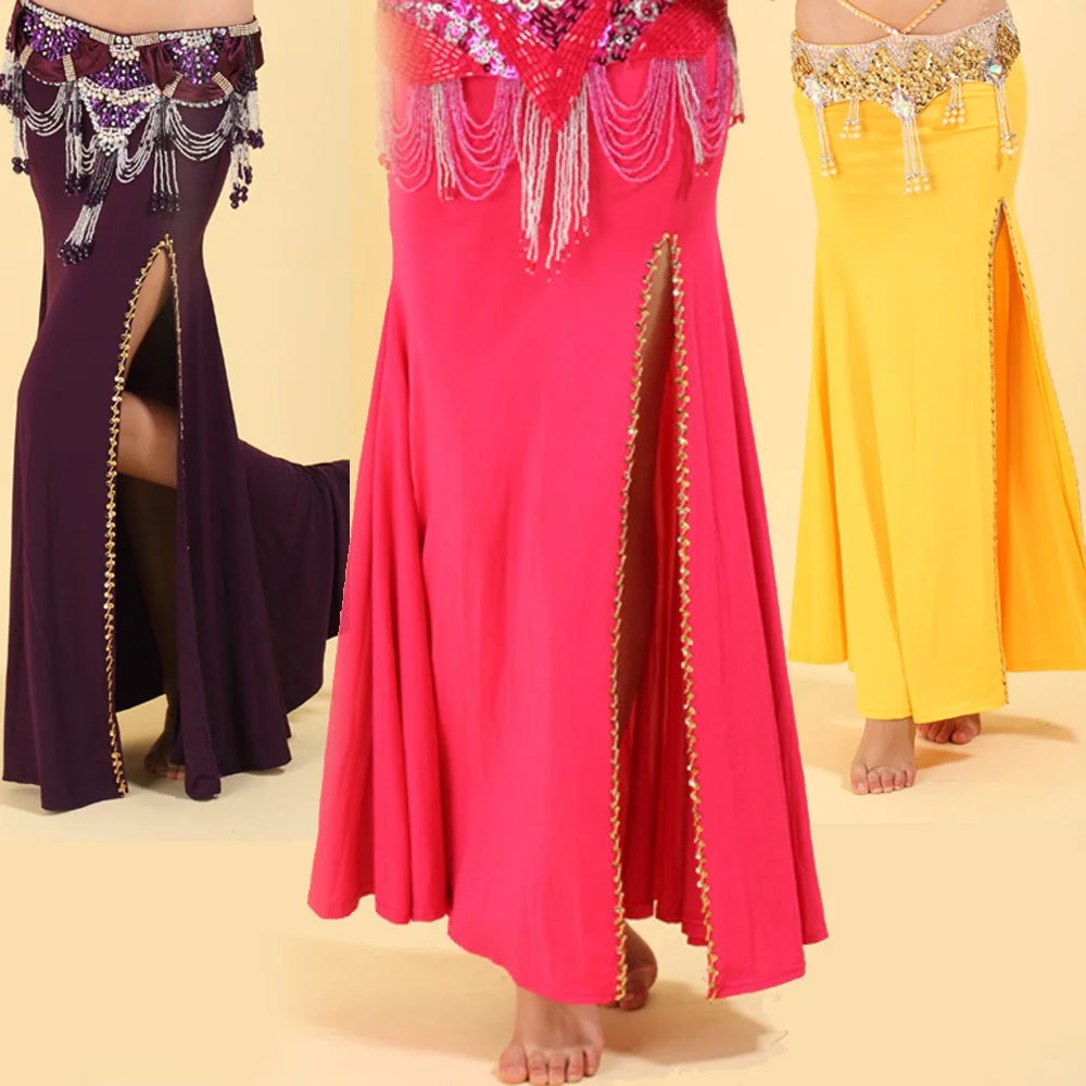 2023 New Belly Dance Performance Dress Dancing Skirts One-step Skirt Halloween Carnival Suit Exotic Dancewear