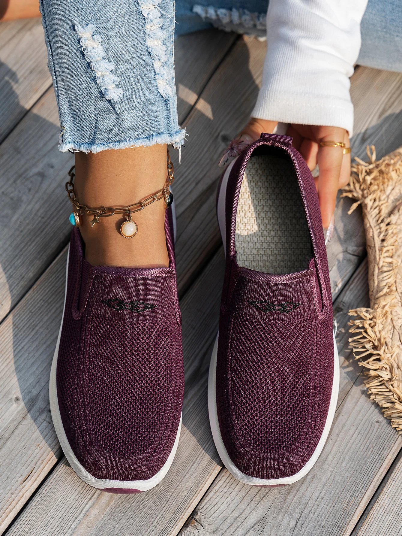 Damen Freizeitschuhe Atmungsaktive Leichte Sneaker Flache Outdoor-Lauf- und Gehschuhe Vulkanisierte Damenschuhe – Detail 15