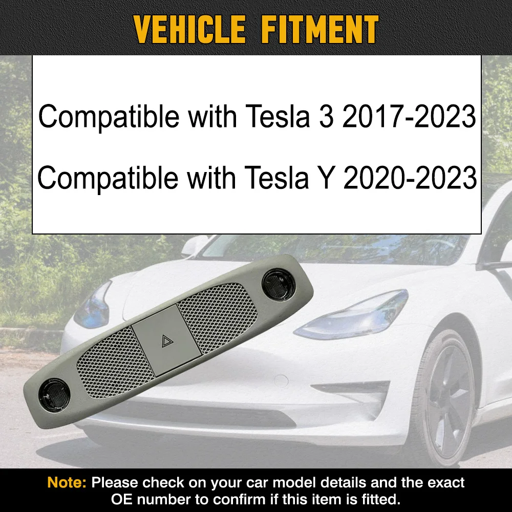 

Interior Reading LED Light Car Roof Dome Lamp For Tesla 3 2017-2023 Y 2020 2021 2022 2023 1500237-00-E 150023700E 1500237-00-H