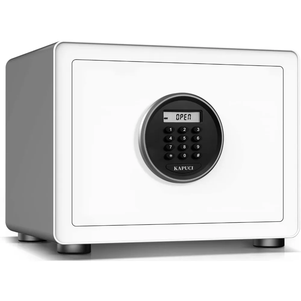 Modern Minimalism Design Auto-Open Safe, 0.78 Cubic Feet Digital Safe Box with Full Felt Lining, High Capacity Safety