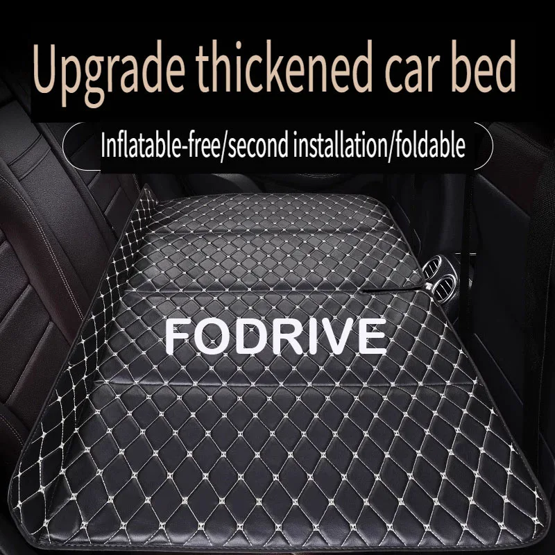 Foldable Car Backseat Bed No Inflation Needed Instant Setup Thick PU Leather Waterproof Non Slip Sleeping Mat for Travel Camping
