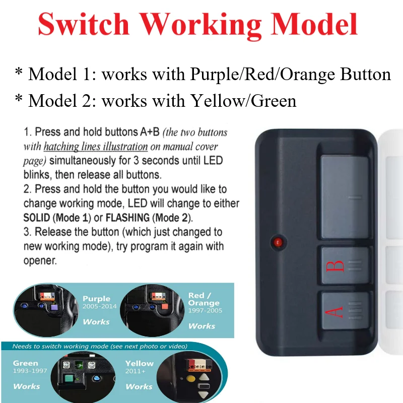 NEW 893MAX 893LM 891LM 890MAX 371LM 372LM 373LM 971LM 973LM 81LM 83LM 91LM 92LM Remote Control Garage Door Opener Latest Version