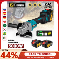 Gisam 125mm M14 Brushless Angle Grinder 7 Gears Cordless Grinding Machine Cutting Woodworking Power Tools For Makita 18V Battery