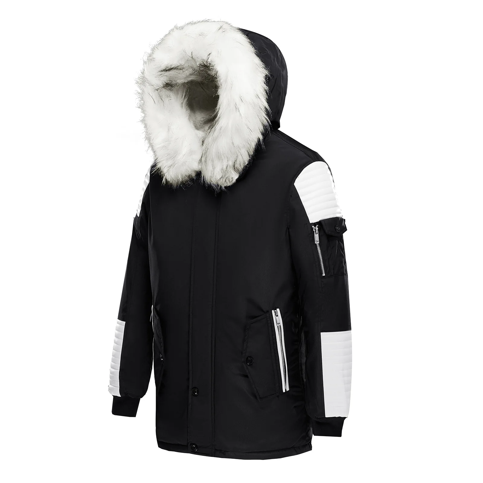 

Men Hooded Fashion Mens New Parkas Thicken Jacket Parkas Men Parkas Hooded Winter Windproof Male Thick Warm Coat Plus Size