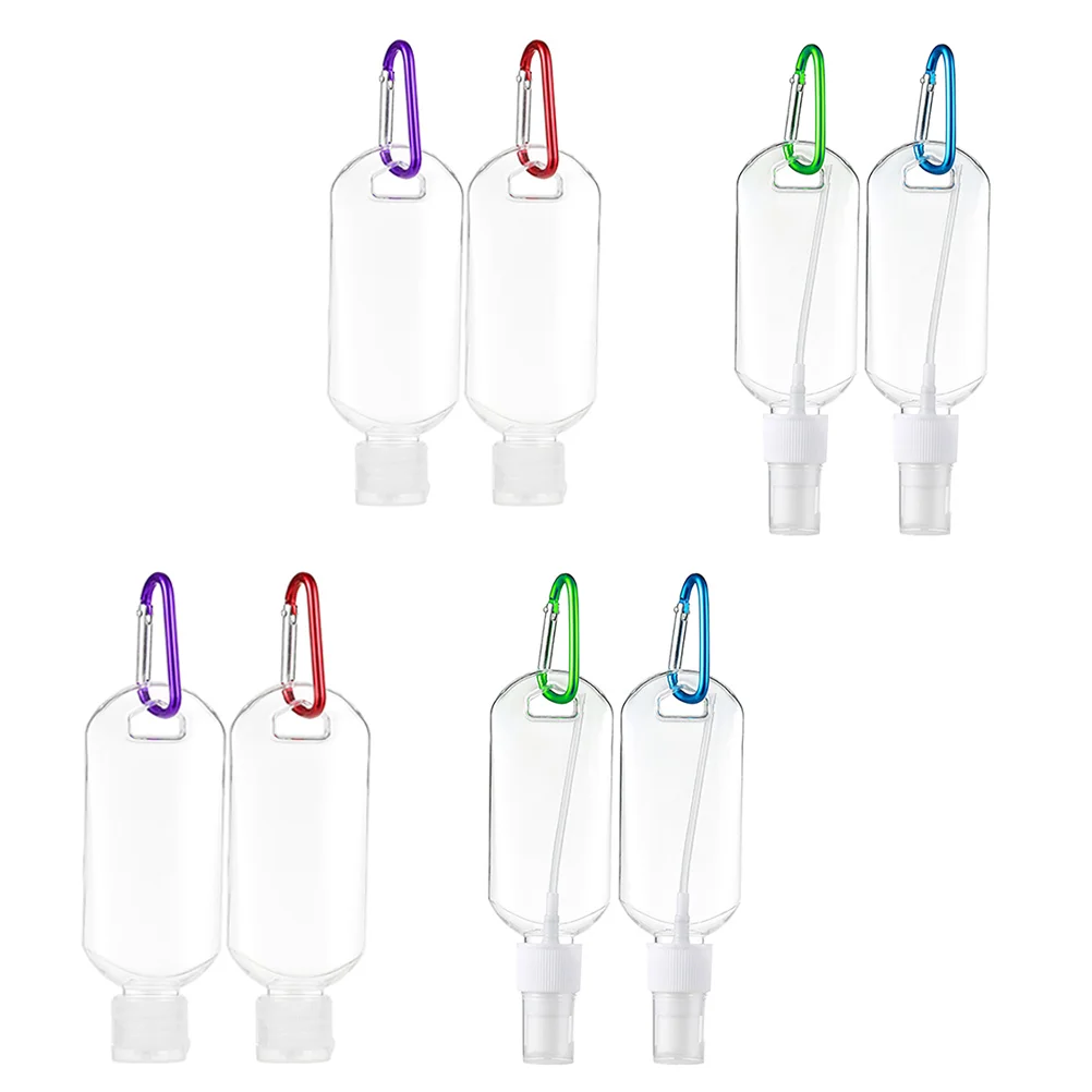 8 Pcs Spray Bottle Portable Bottles Travel Hand Keychain with Buckle Hook Fine Mist Container