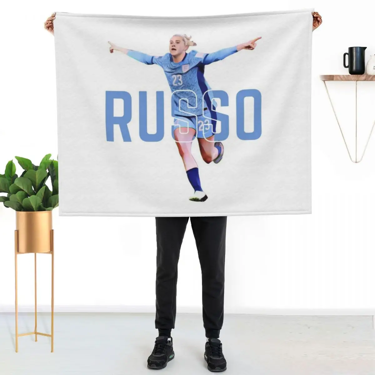 

Alessia Russo, goalscorer Throw Blanket Men's Soft Warm Throw Blanket for Couch