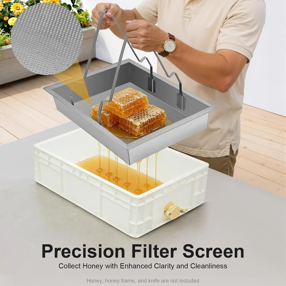 

Инструмент для обрезки медовых сот из нержавеющей стали, станция для обрезки сот, товары для пчеловодства, большой объем для сбора меда, доставка по США