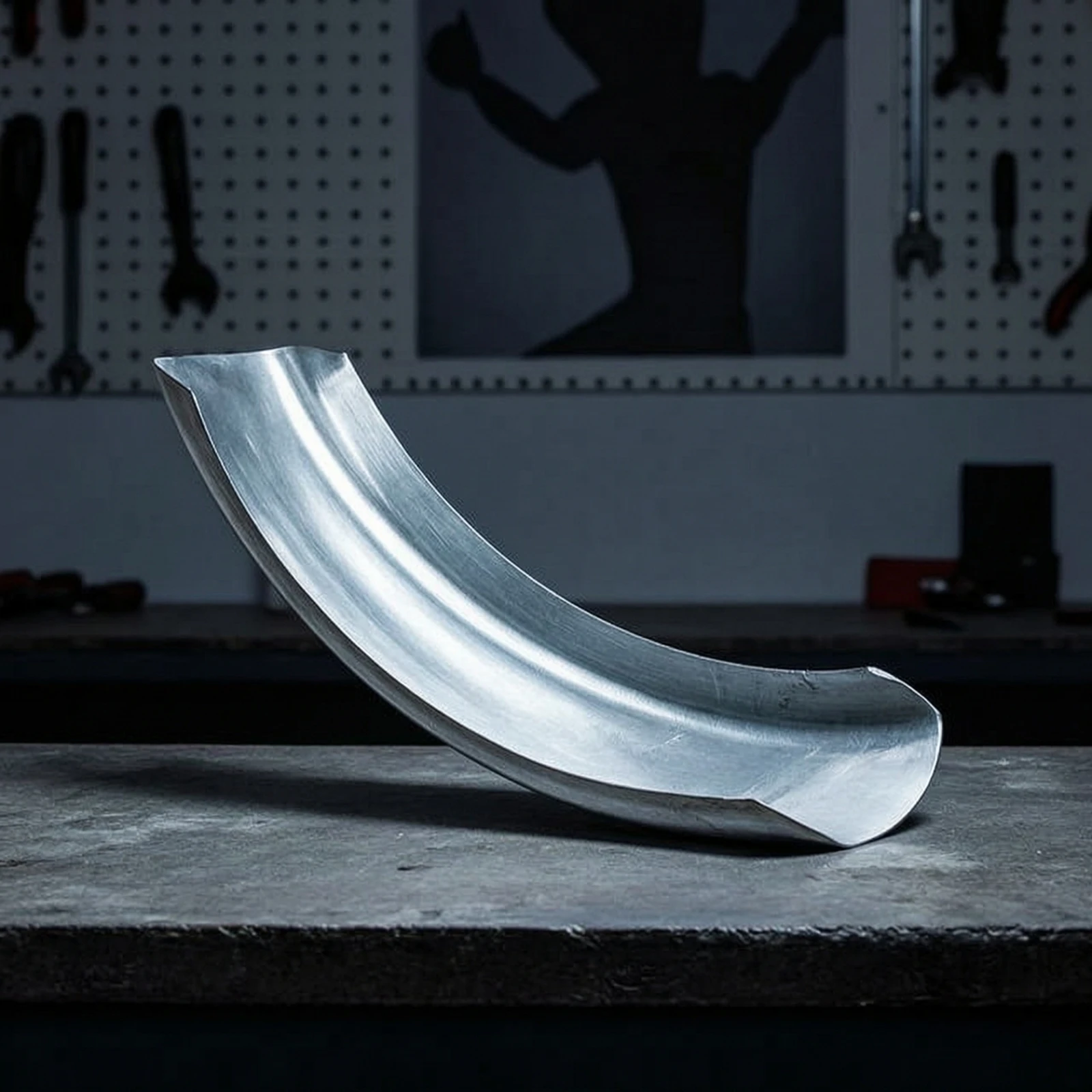 Motorcycle Rear Mudguard Raw Metal Custom Motorcycle Mudguard Sturdy Easy to Install for Riders, Bobber Builds view 3