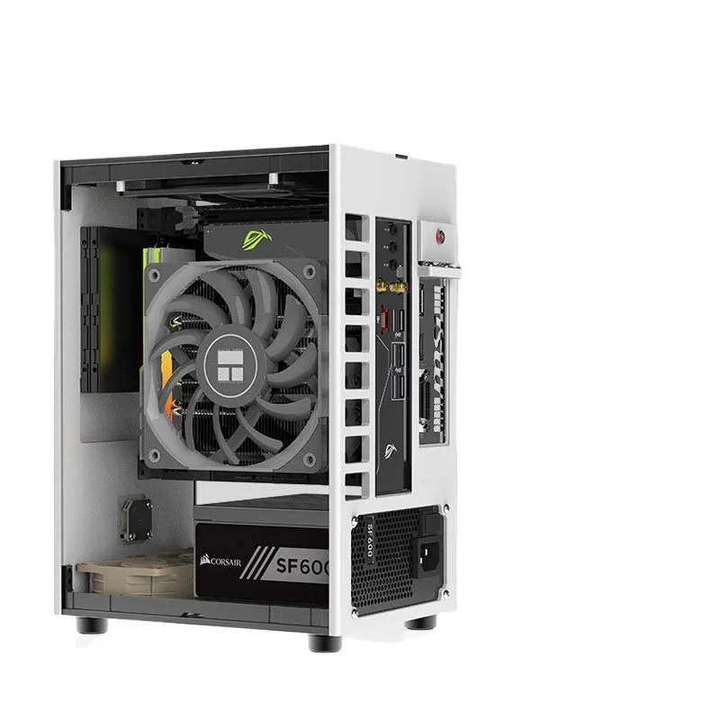 Lzmod 7.9L F1-SFX Mini ITX Case Dual-Slot GPU SFX PSU Support Dual-Sided Chamfering Ventilation