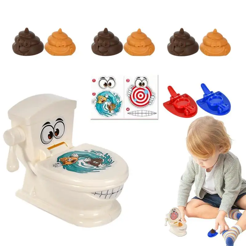 

Toilet Toy Family Poop Launcher Toilet Toy Poop Dexterity Launchers Board Games For Kids 3 Interactive Family Poop Launcher